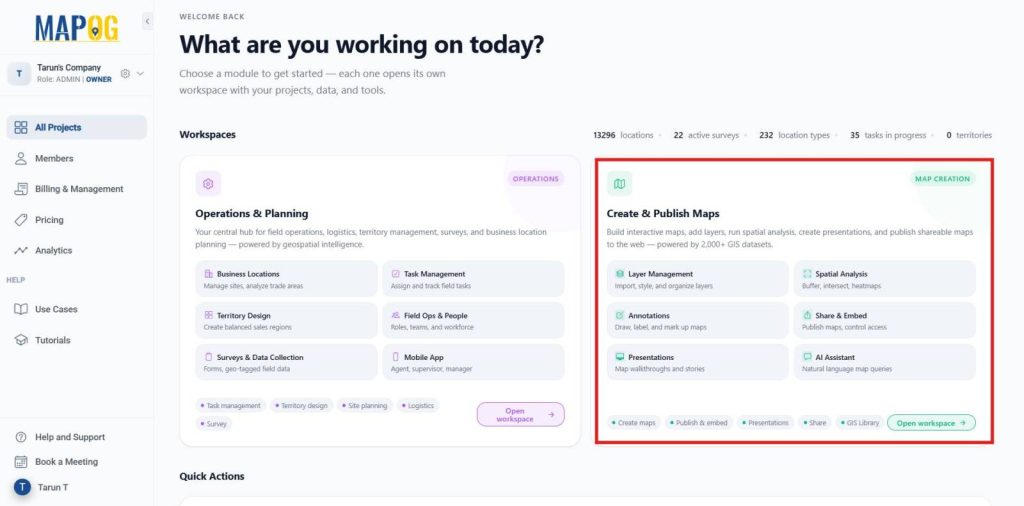 Create & Publish Map