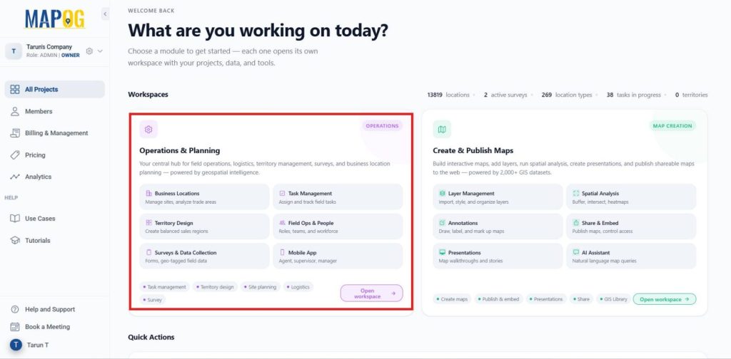 navigate to Operations and Planning for Real-Time Updates