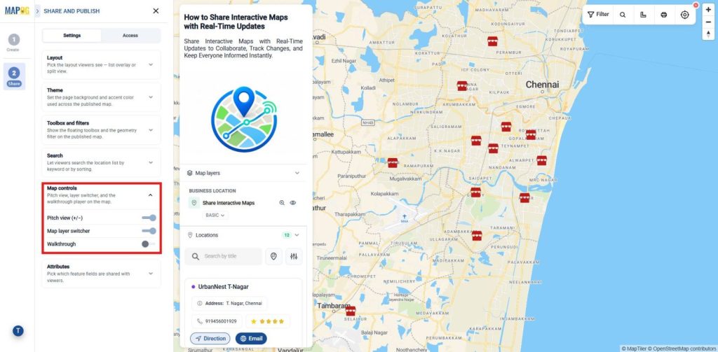 Enable Map Controls for Real-Time Updates