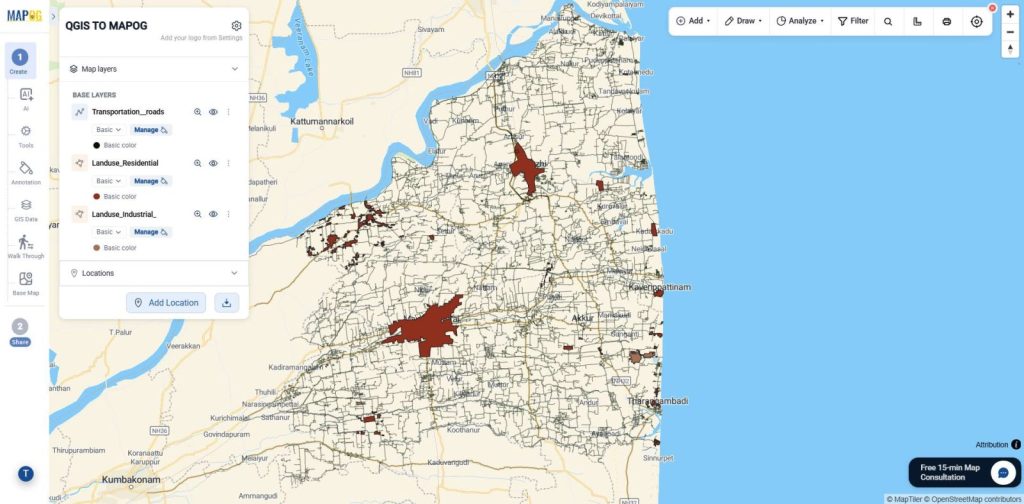 view your uploaded map by Publish QGIS Maps Online