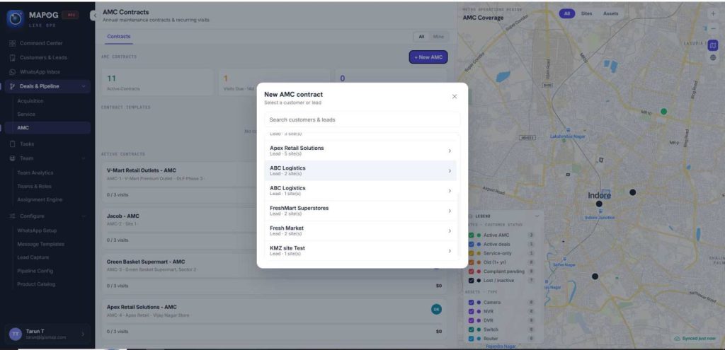 Select the required option
