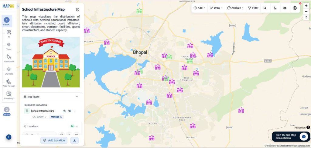 visualize all Plotted Multiple Locations on a Map