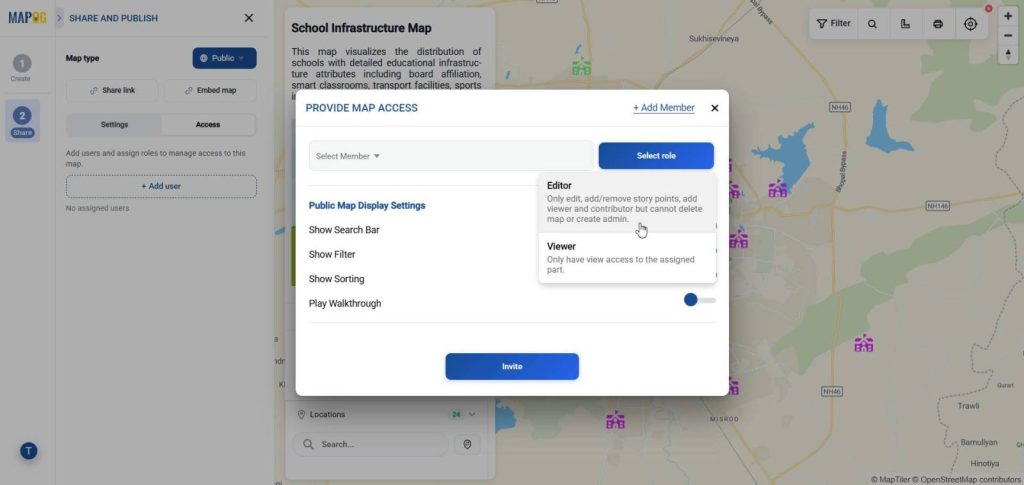add users for collaboration to Plot Multiple Locations on a Map