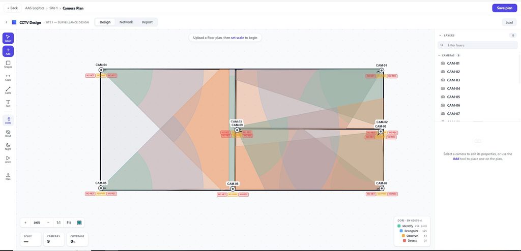 CCTV Planning of CCTV Camera Planning Software